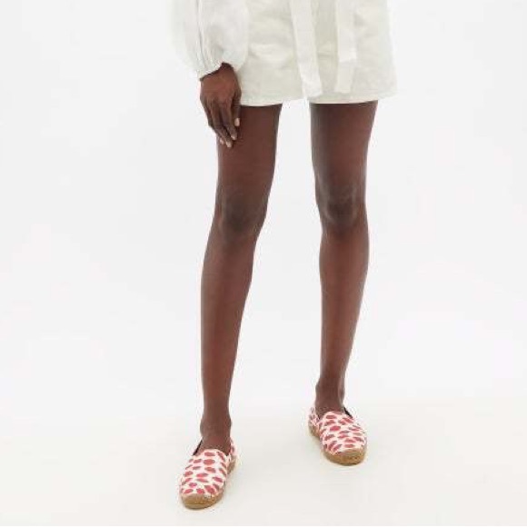 Saint Laurent Lip-Print Canvas Espadrilles - Picture 2 of 14